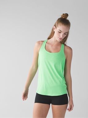 lululemon athletica Neon Green Racerback Muscle Tank